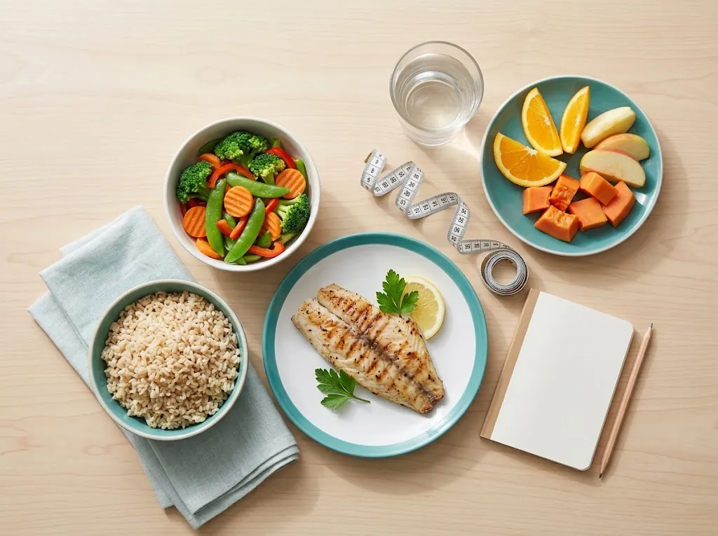 Makanan sehat seimbang untuk konsultasi gizi
